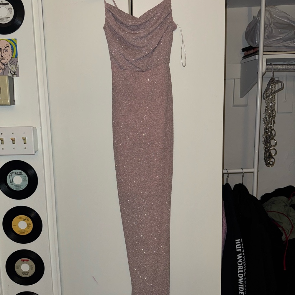 Windsor Pink Cowl Neck Bodycon Gown